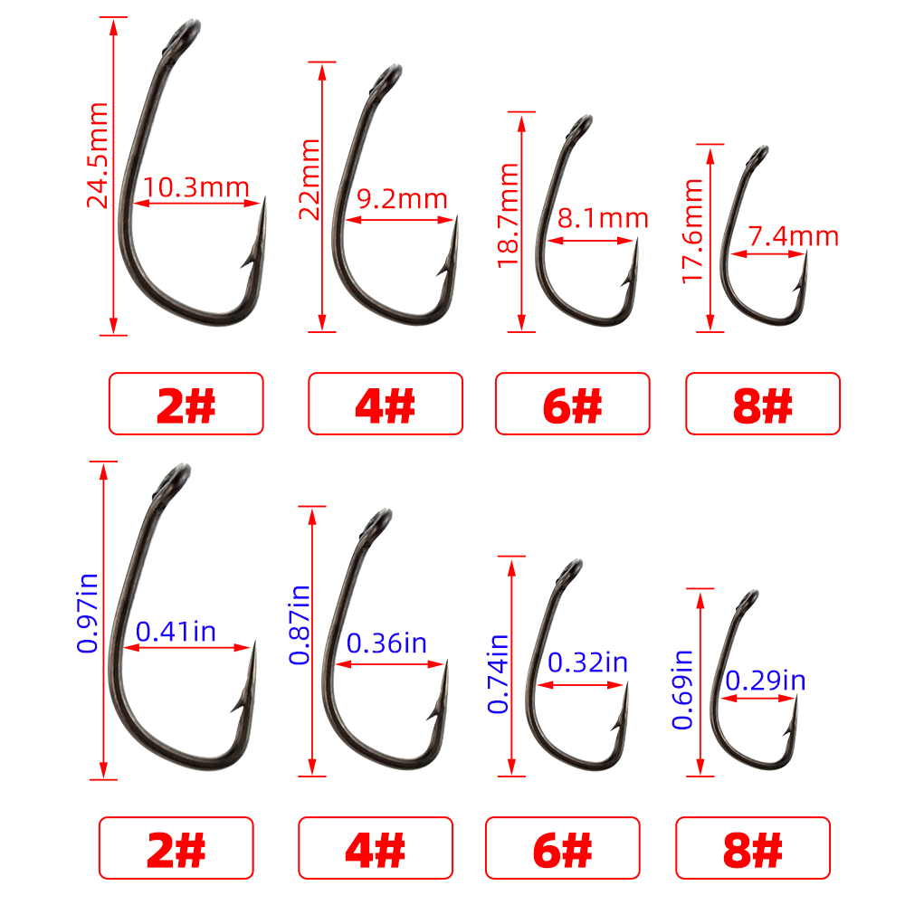 30pcs PTFE Coated High Carbon  - Fishing Hook Assortment review and price