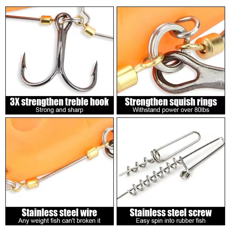 Fishing Hook Rigs Steel Leader - Fishing Hook Treble review and price