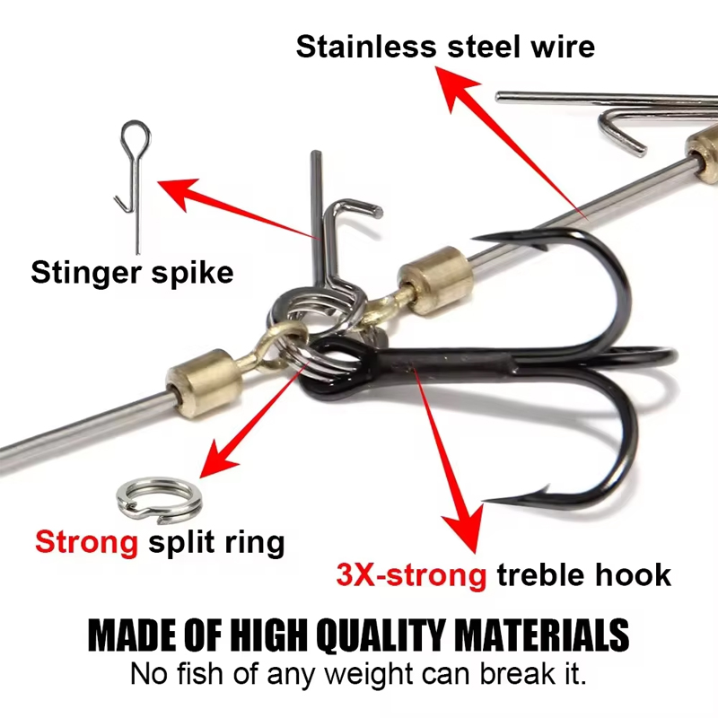 Fishing Hook Rigs Steel Leader - Fishing Hook Treble review and price